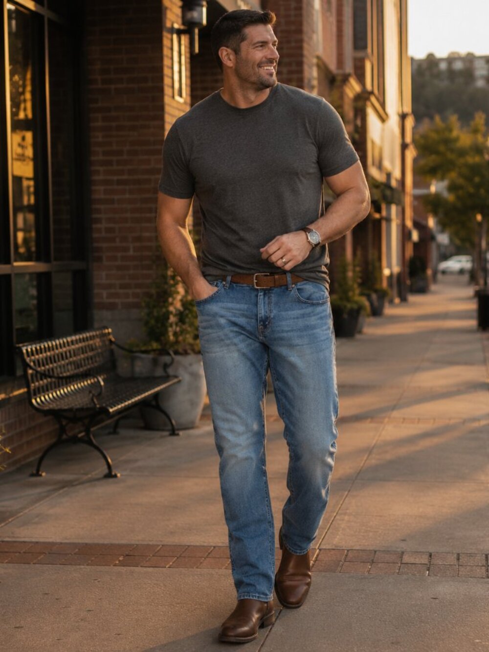 BKE Tyler Straight Leg Stretch Jeans | Men's 38x34 | Medium Wash